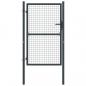 Preview: ARDEBO.de - Mesh-Gartentor Verzinkter Stahl 100 x 250 cm Grau