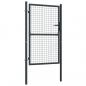 Preview: Mesh-Gartentor Verzinkter Stahl 100 x 250 cm Grau