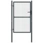 Preview: Mesh-Gartentor Verzinkter Stahl 100 x 250 cm Grau