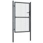 Preview: Mesh-Gartentor Verzinkter Stahl 100 x 250 cm Grau