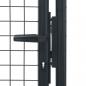 Preview: Mesh-Gartentor Verzinkter Stahl 100 x 250 cm Grau