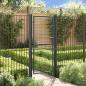 Preview: Mesh-Gartentor Verzinkter Stahl 100 x 250 cm Grau