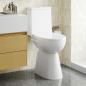 Preview: Hohe Spülrandlose Toilette Soft-Close 7 cm Höher Keramik Weiß 