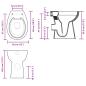 Preview: Hohe Spülrandlose Toilette Soft-Close 7 cm Höher Keramik Weiß 