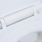 Preview: Hohe Spülrandlose Toilette Soft-Close 7 cm Höher Keramik Weiß 