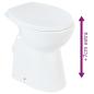 Preview: Hohe Spülrandlose Toilette Soft-Close 7 cm Höher Keramik Weiß 