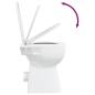 Preview: Hohe Spülrandlose Toilette Soft-Close 7 cm Höher Keramik Weiß 