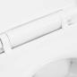 Preview: Hohe Spülrandlose Toilette Soft-Close 7 cm Höher Keramik Weiß 