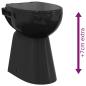 Preview: Hohe Spülrandlose Toilette Soft-Close 7cm Höher Keramik Schwarz