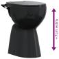 Preview: Hohe Spülrandlose Toilette Soft-Close 7cm Höher Keramik Schwarz