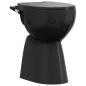 Preview: Hohe Spülrandlose Toilette Soft-Close 7cm Höher Keramik Schwarz