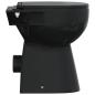 Preview: Hohe Spülrandlose Toilette Soft-Close 7cm Höher Keramik Schwarz