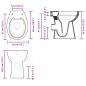 Preview: Hohe Spülrandlose Toilette Soft-Close 7cm Höher Keramik Schwarz
