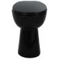 Preview: Randloses WC 7 cm Extra Höhe Soft-Close Keramik Schwarz