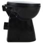 Preview: Randloses WC 7 cm Extra Höhe Soft-Close Keramik Schwarz