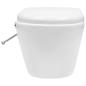 Preview: Wand-WC ohne Spülrand mit Bidet-Funktion Keramik Weiß