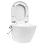 Preview: Wand-WC ohne Spülrand mit Bidet-Funktion Keramik Weiß