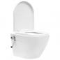 Preview: Wand-WC ohne Spülrand mit Bidet-Funktion Keramik Weiß