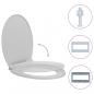 Preview: Toilettensitz mit Absenkautomatik Hellgrau Oval