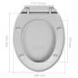 Preview: Toilettensitz mit Absenkautomatik Hellgrau Oval