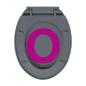 Preview: Toilettensitz mit Absenkautomatik Grau Oval