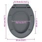 Preview: Toilettensitz mit Absenkautomatik Grau Oval