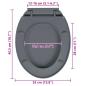 Preview: Toilettensitz mit Absenkautomatik Quick-Release Grau Oval