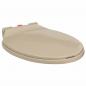 Preview: ARDEBO.de - Toilettensitz mit Absenkautomatik Quick-Release Beige Oval