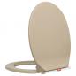 Preview: Toilettensitz mit Absenkautomatik Quick-Release Beige Oval