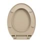 Preview: Toilettensitz mit Absenkautomatik Quick-Release Beige Oval