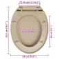 Preview: Toilettensitz mit Absenkautomatik Quick-Release Beige Oval