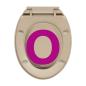 Preview: Toilettensitz mit Absenkautomatik Quick-Release Beige Oval