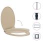 Preview: Toilettensitz mit Absenkautomatik Quick-Release Beige Oval