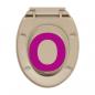 Preview: Toilettensitz mit Absenkautomatik Quick-Release Beige Oval