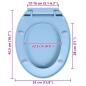 Preview: Toilettensitz mit Absenkautomatik Blau Oval