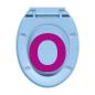 Preview: Toilettensitz mit Absenkautomatik Blau Oval