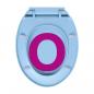 Preview: Toilettensitz mit Absenkautomatik Blau Oval