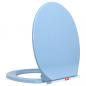 Preview: Toilettensitz mit Absenkautomatik Quick-Release Blau Oval