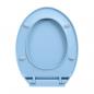 Preview: Toilettensitz mit Absenkautomatik Quick-Release Blau Oval