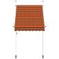 Preview: Einziehbare Markise Handbetrieben 150 cm Orange und Braun