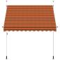 Preview: Einziehbare Markise Handbetrieben 250 cm Orange und Braun