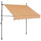 Preview: Einziehbare Markise Handbetrieben mit LED 200 cm Gelb und Blau
