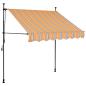 Preview: Einziehbare Markise Handbetrieben mit LED 200 cm Gelb und Blau