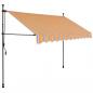 Preview: Einziehbare Markise Handbetrieben mit LED 300 cm Gelb und Blau