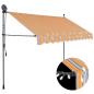 Preview: Einziehbare Markise Handbetrieben mit LED 300 cm Gelb und Blau