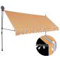 Preview: Einziehbare Markise Handbetrieben mit LED 350 cm Gelb und Blau