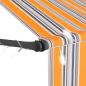 Preview: Einziehbare Markise Handbetrieben mit LED 400 cm Gelb und Blau