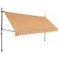 Preview: Einziehbare Markise Handbetrieben mit LED 400 cm Gelb und Blau