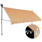 Preview: Einziehbare Markise Handbetrieben mit LED 400 cm Gelb und Blau