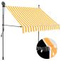 Preview: Einziehbare Markise Handbetrieben mit LED 150 cm Weiß Orange